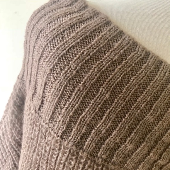 ✨SALE✨Kekoa Khaki Off Shoulder Sweater - Picture 6 of 6